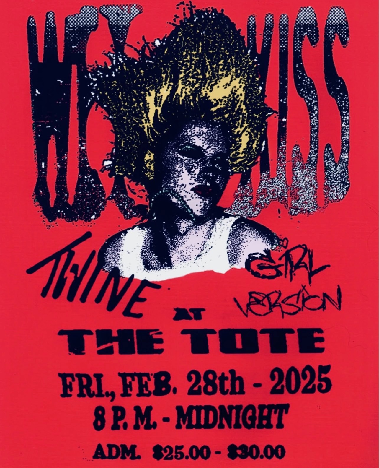 Wet Kiss gig Poster