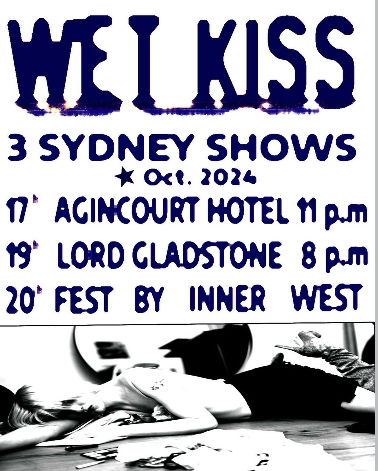 Wet Kiss gig Poster