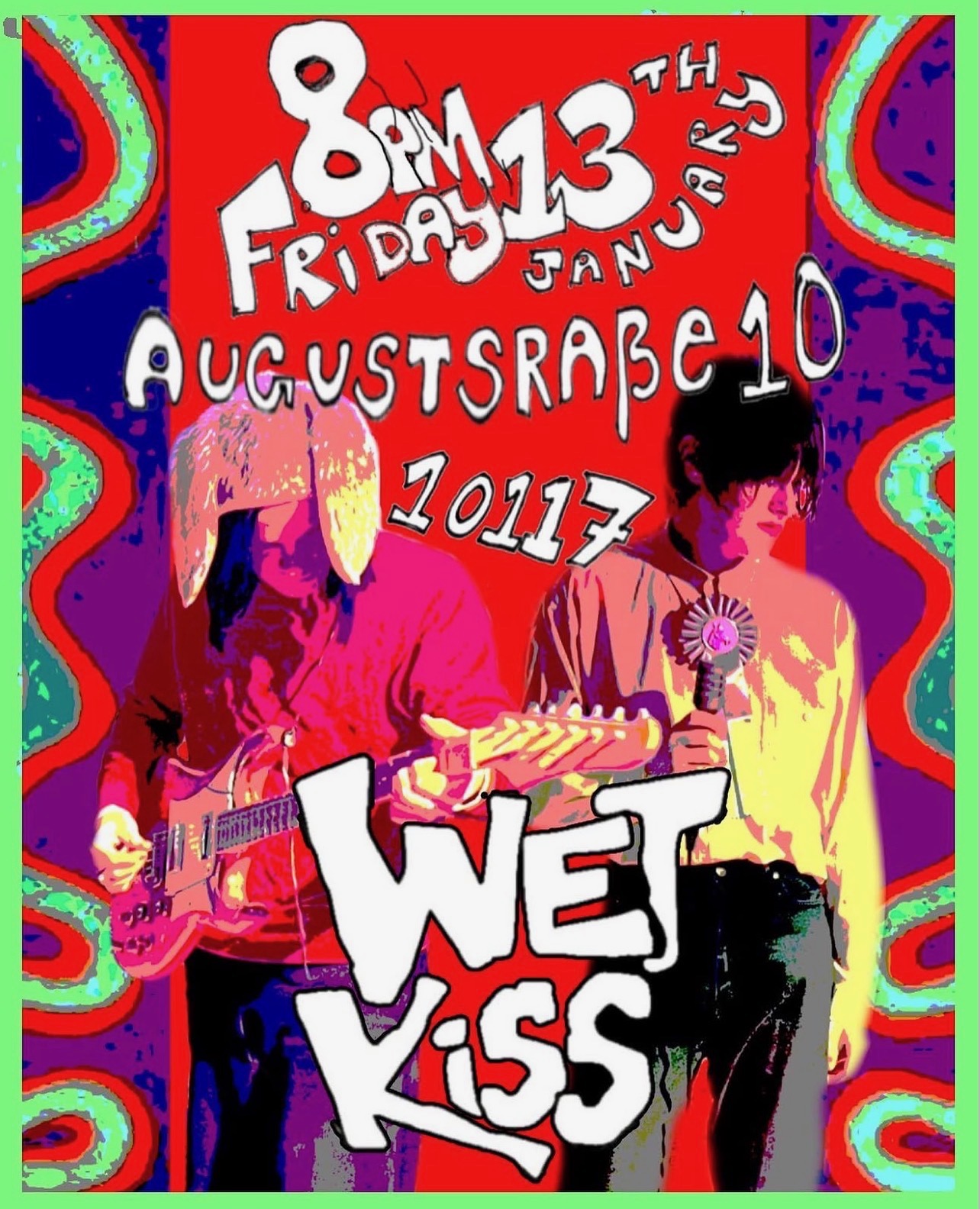 Wet Kiss gig Poster