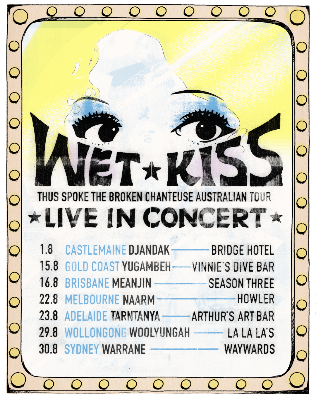 Wet Kiss Tour Poster