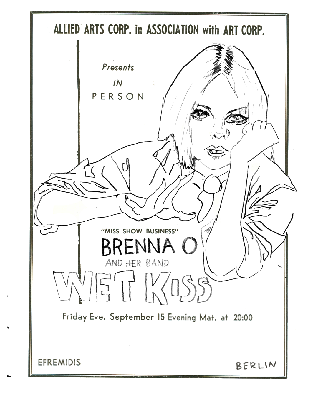 Wet Kiss gig Poster